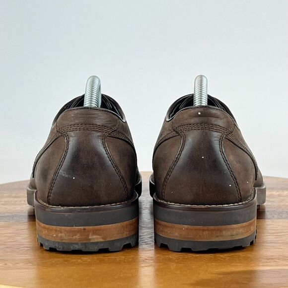 Mens Cole Haan Brown Leather Plain Toe Lug Sole‎ Derby Dress Shoes Size 8 M GUC - Picture 6 of 9